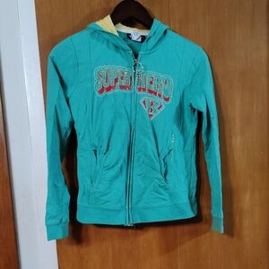 Kids Superhero Hoodie - Teal
